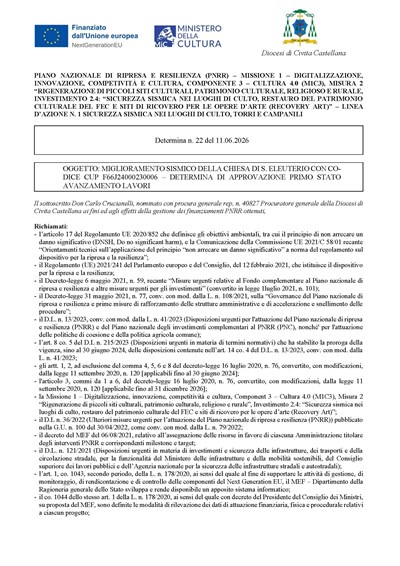 Determina n.22 - PNRR